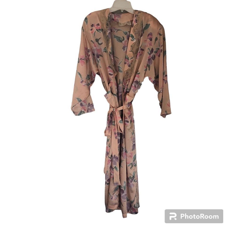 Victoria's Secret Gold Label Vintage Floral Maxi Nightgown Robe Romantic Glam PS